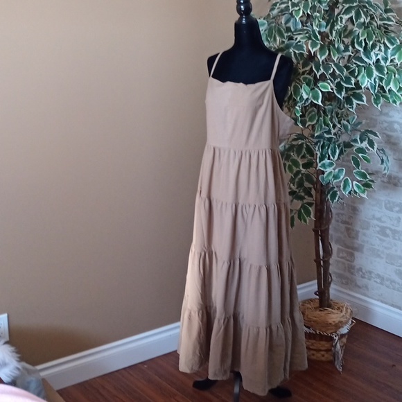 Dresses & Skirts - New Unused Condition 100% Cotton Maxi Sundress , Taupe color